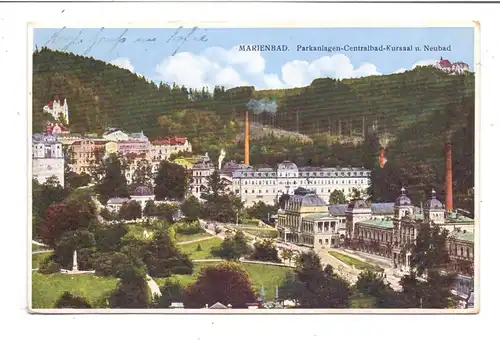 BÖHMEN & MÄHREN - MARIENBAD / MARIANSKE LAZNE, 1927, Parkanlagen-Centralbad-Kurhaus-Neubad
