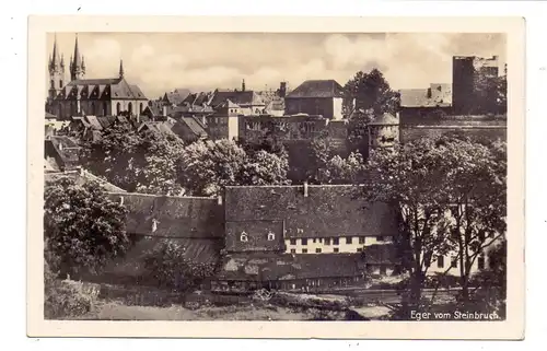 BÖHMEN & MÄHREN - EGER / CHEB, Blick vom Steinbruch, Feldpost 2.Weltkrieg, 1940