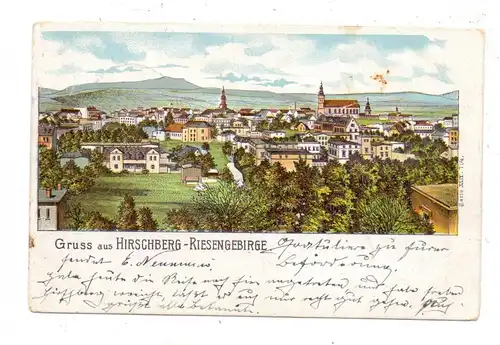 NIEDER - SCHLESIEN - HIRSCHBERG / JELENIA GORA, Lithographie, Gruss aus...