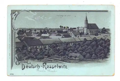 OBER-SCHLESIEN - OBERGLOGAU - DEUTSCH-RASSELWITZ / GLOGOWEK, Lithographie, Dorfansicht