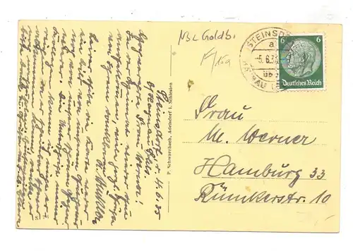 NIEDER-SCHLESIEN - STEINSDORF / OSETNICA, Postagentur, Schule, Gesamtansicht, 1933