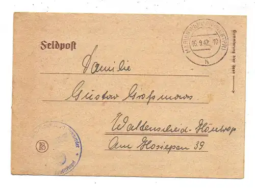 WESTPREUSSEN - MARIENWERDER, POSTGESCHICHTE, Heersunteroffiziersschule Marienwerder, 1942