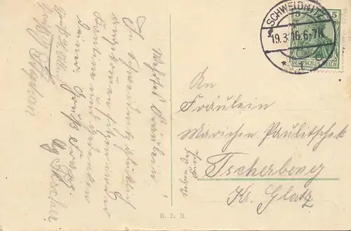 NIEDER - SCHLESIEN - SCHWEIDNITZ / SWIDNICE, Ring mit Stadttheater, 1916