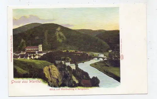 NIEDER-SCHLESIEN - WARTHA / BARDO, Gruss aus..., Warthaberg und Bergsturz, ca. 1905