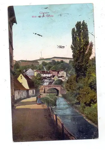 NIEDER-SCHLESIEN - GLATZ / GLODZKO, Blick auf die Festung, 1924