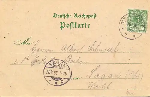 NIEDER-SCHLESIEN - ALT-KLOSTER, Lihographie 1897, Schloß Fehlen, Kirche, Maslak's Hotel, Kath. Kirche, Ev. Kirche
