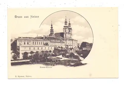 OBER-SCHLESIEN - NEISSE / NYSA, Kreuz-Kirche, ca. 1900