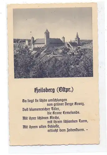 OSTPREUSSEN - HEILSBERG / LIDZBARK WARMINSKI, Kirche und Gedicht