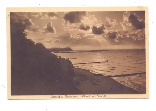 OSTPREUSSEN - NEUKUHREN / PIONERSKI, Abend am Strande, Verlag Stengel