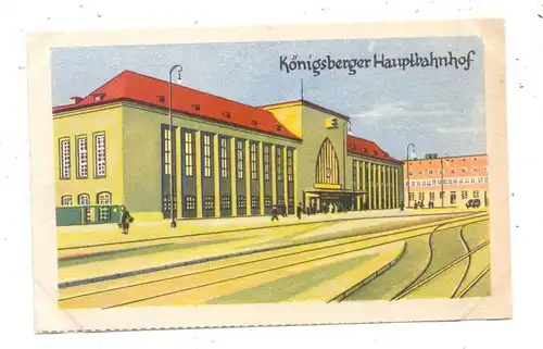 OSTPREUSSEN - KÖNIGSBERG / KALININGRAD, Hauptbahnhof / La Gare / Station, Homann-Sammelbild