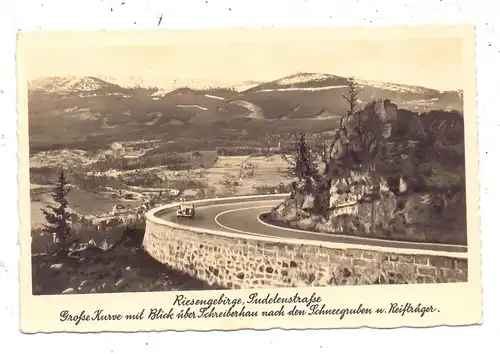 BÖHMEN & MÄHREN - SCHREIBERHAU / SZKLARSKA POREBA, Sudetenstrasse, Schneegruben, Reifträger