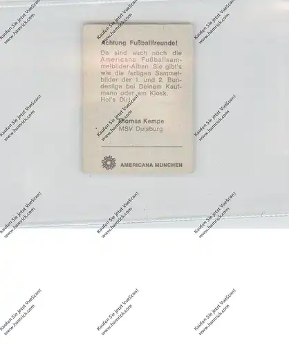 FUSSBALL - MSV DUISBURG - THOMAS KEMPE, Autogramm