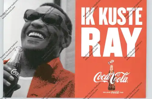 MUSIK - RAY CHARLES - COCA COLA Werbe-Karte, Belgien