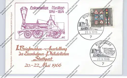 EISENBAHN - Sonderumschlag - Sonderstempel, Briefmarkenausstellung 1966 Stuttgart