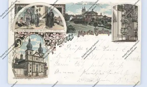 BÖHMEN & MÄHREN - MARIA KULM / CHLUM SVATE MARI, Lithographie, Heinrich von Reissengrün, Kirche...