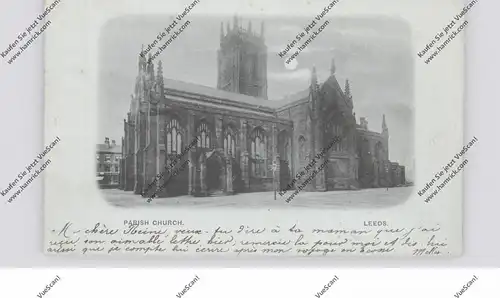 UK - ENGLAND - YORKSHIRE - LEEDS, Parish Church, moonlight, 1899