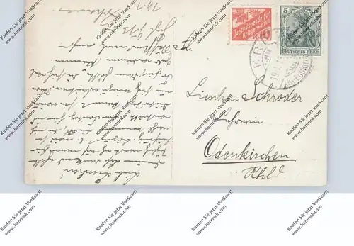 5042 ERFTSTADT - ERP, Postgeschichte, Tagesstempel 1913 & Vignette Jugendspende für Kriegerwaisen