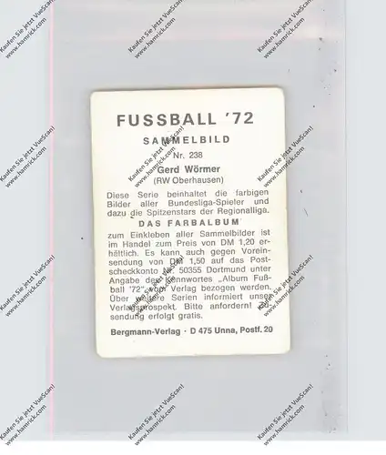 FUSSBALL - ROT-WEISS OBERHAUSEN, GERD WÖRMER