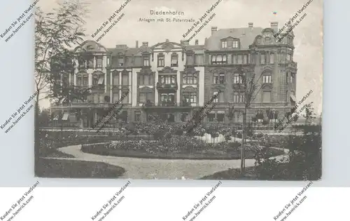 F 57100 THIONVILLE / DIEDENHOFEN, Anlagen mit St. Peterstrasse, deutsche Feldpost