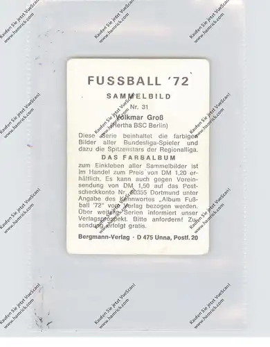 FUSSBALL - HERTHA BSC BERLIN, VOLKMAR GROSS