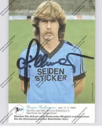 FUSSBALL - ARMINIA BIELEFELD - GREGOR GRILLEMEIER, Autogramm, rücks. Klebereste