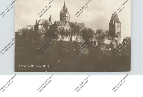 5990 ALTENA,  Burg, 192..., Bahnpost