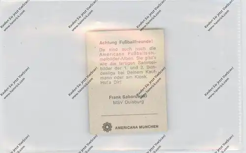 FUSSBALL - MSV DUISBURG - FRANK SABOROWSKI, Autogramm