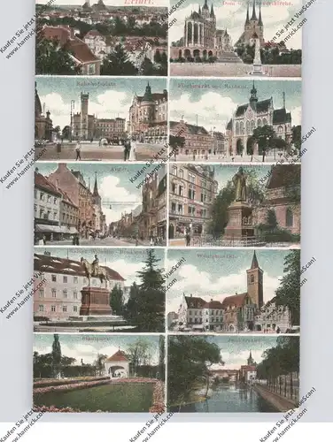 0-5000 ERFURT, Anger, Kaiser-Wilhelm-Denkmal, Bahnhofsplatz, Fischmarkt....