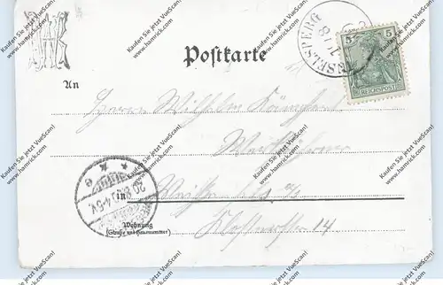 0-5803 FRIEDRICHRODA, Gruss vom Inselsberg, Jubiläums-Karte 1899