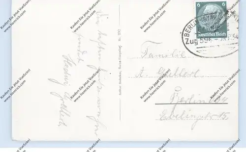 0-1301 CHORIN, Kloster, Chor mit Nordgiebel, Bahnpost 1934