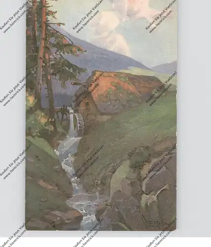 KÜNSTLER - ARTIST - FRITZ REISS, "Herbst im Schwarzwald"