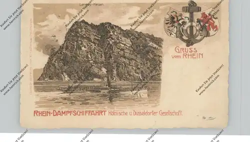 BINNENSCHIFFE - RHEIN, Köln-Düsseldorfer - Schaufelraddampfer, 1903