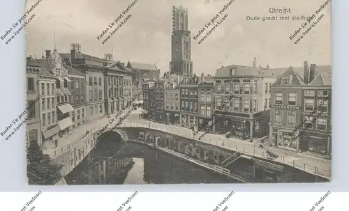 UTRECHT STAD, Oude gracht, stadhuis, 1922