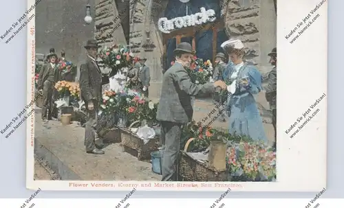 BERUFE - BLUMENVERKÄUFER / Flower Sellers, San Francisco, San Francisco Chronicle, ca. 1905