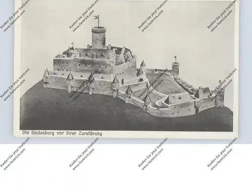 5300 BONN - BAD GODESBERG, Die Godesburg vor der Zerstörung, modelliert von M. Natius