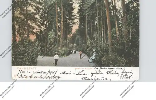 7000 STUTTGART - CANNSTATT, Partie im Stadtpark, belebte Szene, Trenkler, 1904