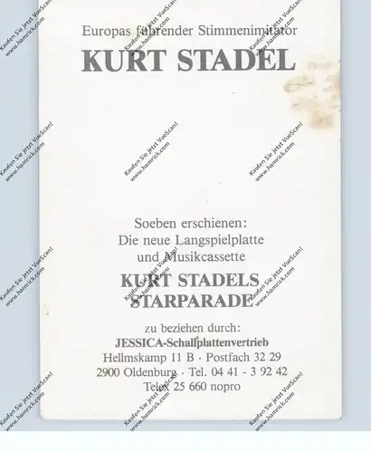 TV-UNTERHALTUNG - KURT STADEL - Autogramm