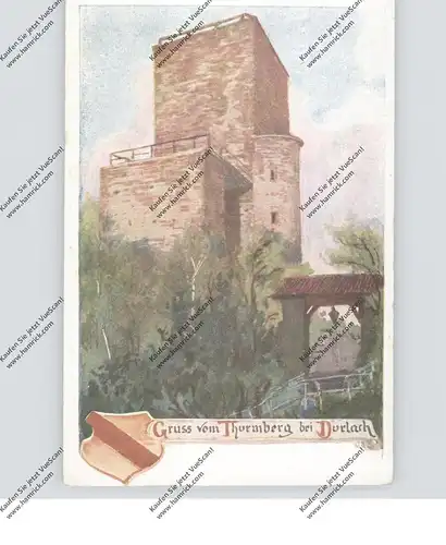 7500 KARLSRUHE - DURLACH, Turmberg, Künstler-Karte