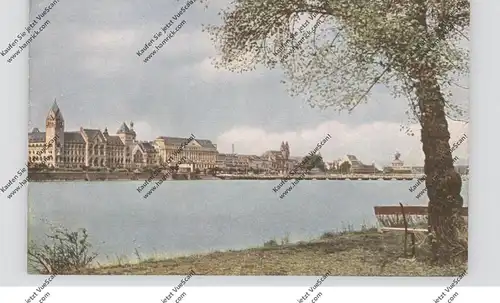 5400 KOBLENZ, Gesamtansicht, Schiffbrücke, Farbenphotographie