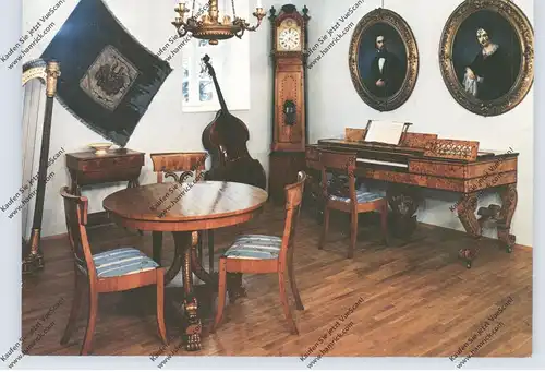 5650 SOLINGEN - BURG, Schloß Burg, Bergisches Museum, Musikzimmer, Biedermeier