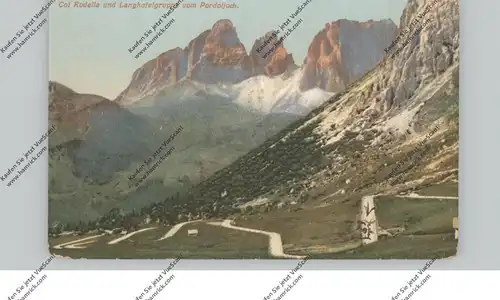 I 32020 BUCHENSTEIN - ARABBA, Blick vom Pordoijoch auf Col Rodella und Langkofelgruppe