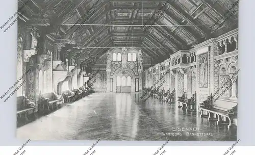 0-5900 EISENACH, Wartburg, Bankettsaal, Bahnpost Cassel-Eisenach, 1909