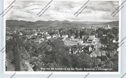 5300 BONN - BAD GODESBERG, Blick vom der Godesburg auf das Theater Godesberg, 1955