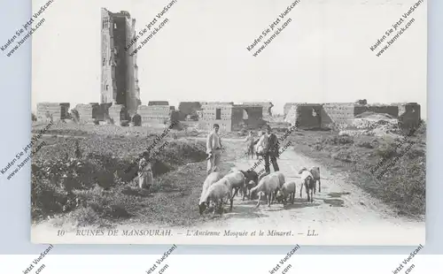 ALGERIE - MANSOURAH, Ruines, Le ancien Mosquee & Minaret, Louis Levy