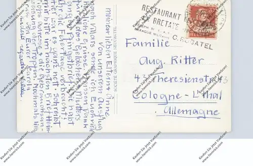 CH 1884 VILLARS-SUR-OLLON VD, Bretaye, 1930, Nebenstempel "Restaurant ....