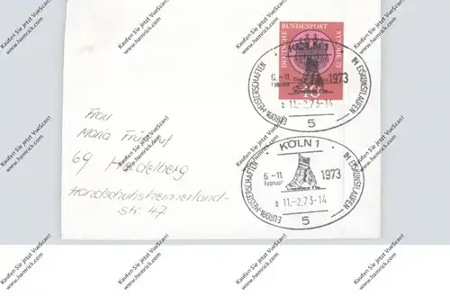 SPORT - EISKUNSTLAUF, Sonderstempel 1973, Europameisterschaften in Köln