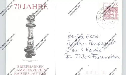 6750 KAISERSLAUTERN, Sonder-GA 70 Jahre Briefmarken Sammlerverein