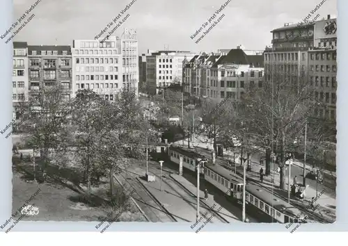 4000 DÜSSELDORF, Graf-Adolf-Platz mit Fernbahnen / Tram