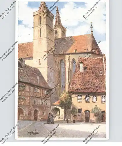 8803 ROTHENBURG / Tauber, St. Jakobskirche, Künstler-Karte Tony Binder