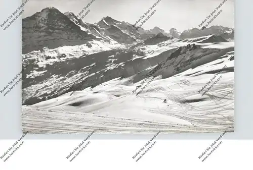 CH 3818 GRINDELWALD BE, Faulhornabfahrt mit Eiger, Mönch und Jungfrau, 1960